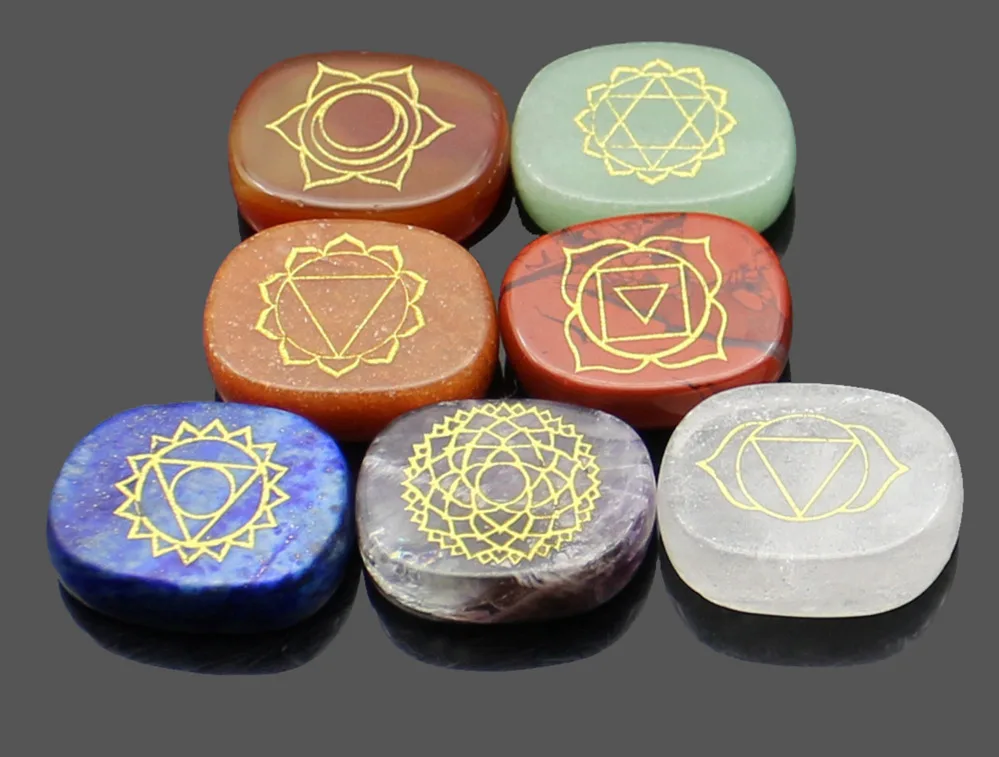 

Natural Crystal Semi-precious Stones carnelian Reiki Symbol Seven Chakras Stone Energy Healing Stone Decoration