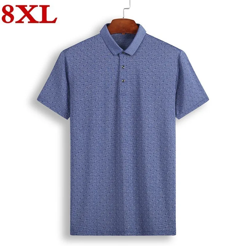 2019 Новинка Высокое качество размера плюс 8XL 7XL 6XL брендовая мужская рубашка поло