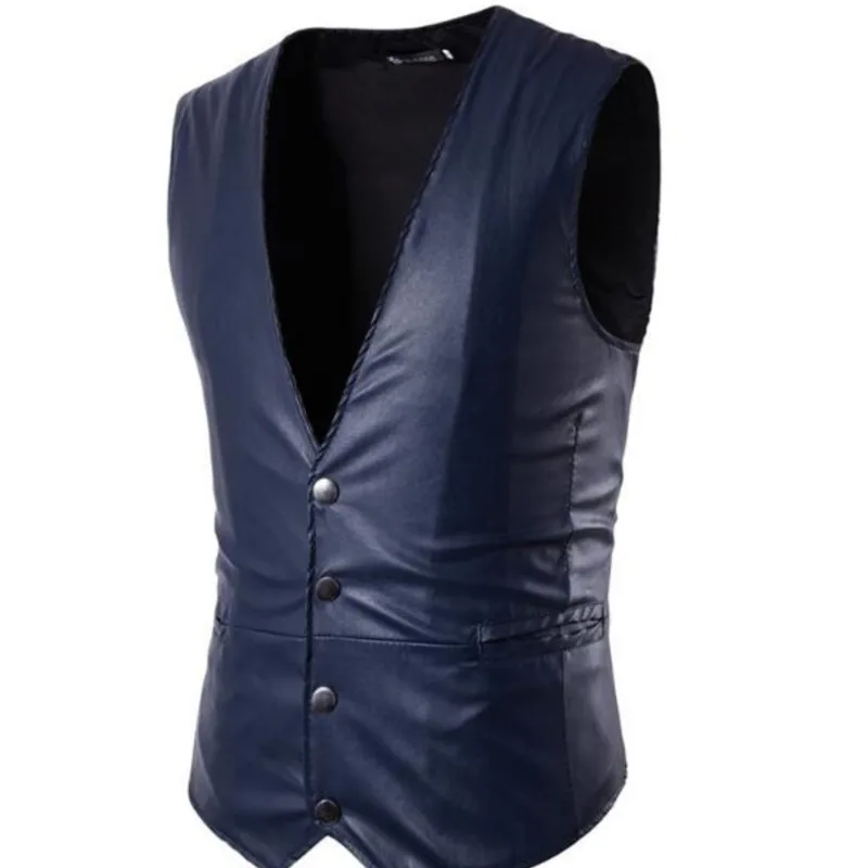 2019 new suit red vest waistcoat men men's self-cultivation pu material black gilet blazer masculino slim fit Free shipping 2019 new suit red vest waistcoat men men's self-cultivation pu material black gilet blazer masculino slim fit Free shipping