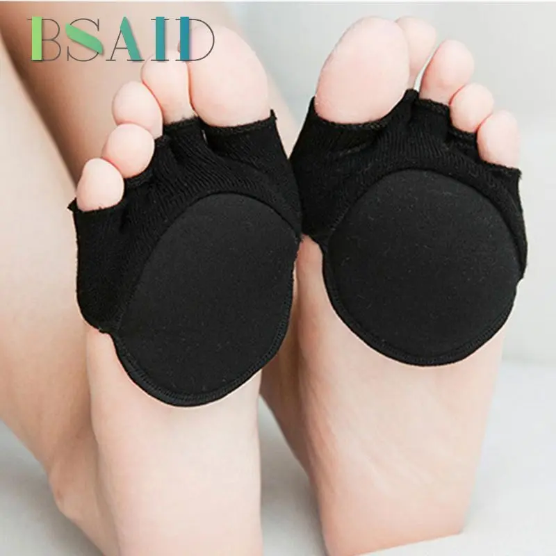 BSAID النايلون غير مرئية الأمامية النعال للنساء أحذية عالية الكعب صدمة امتصاص تو كاملة/فتح تو نعال الحذاء منصات القدم