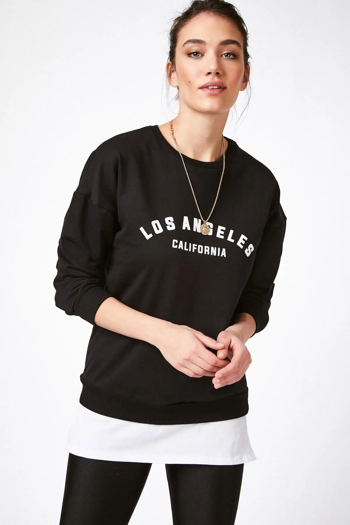 Счастье Ist. Женский черный юбка кусок ткани надписи напечатаны впитывает пот