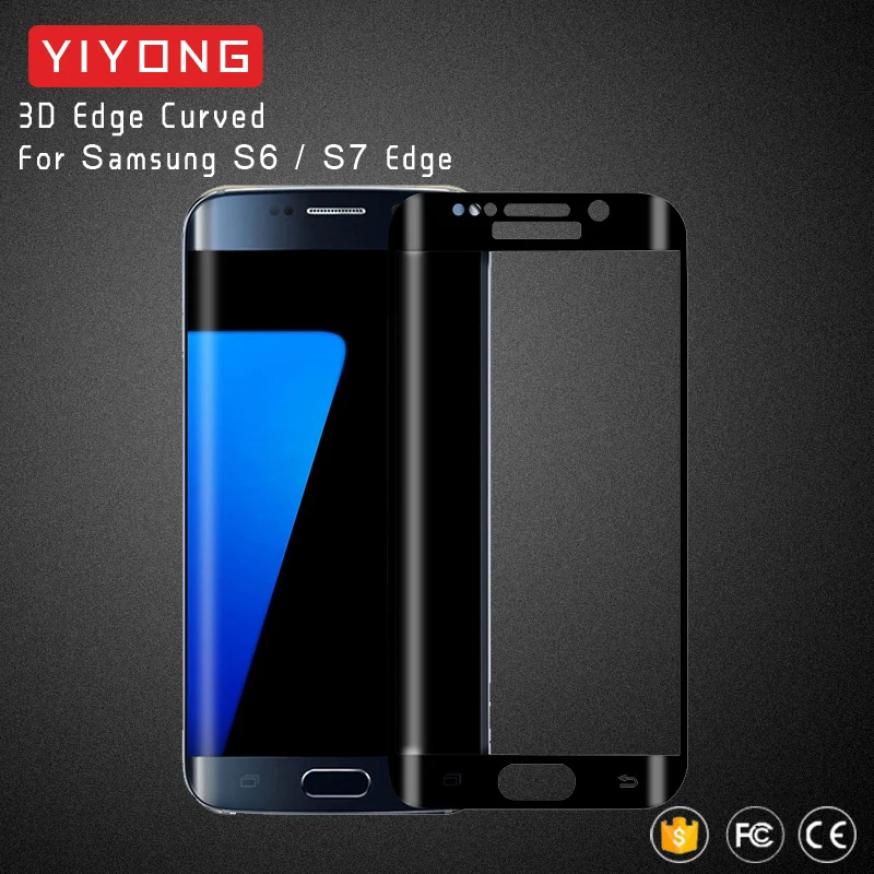 YIYONG 3D Edge изогнутое стекло для samsung Galaxy S6 S7 Edge Plus Закаленное стекло протектор экрана для samsung S7 Edge S 7 S 6 стекло