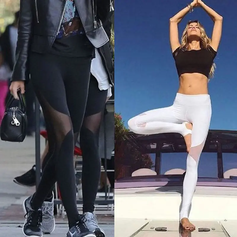 

Sporty Women High Waist Yoga Fitness Leggings Pants Ladies Flexible Running Stretch Breathable Casual Glowing Trousers
