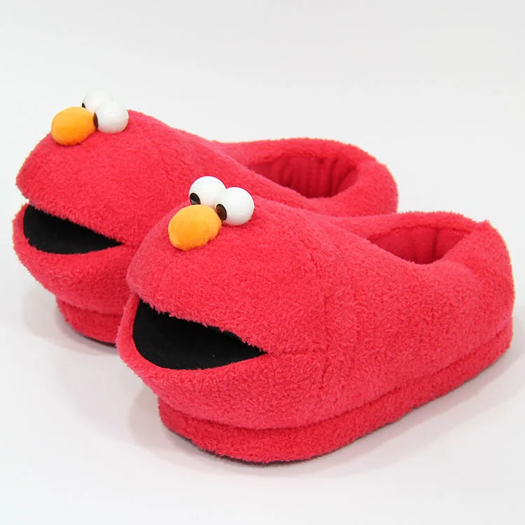 Тапочки с мультяшным изображением Улица Сезам ELMO зимние теплые хлопковые