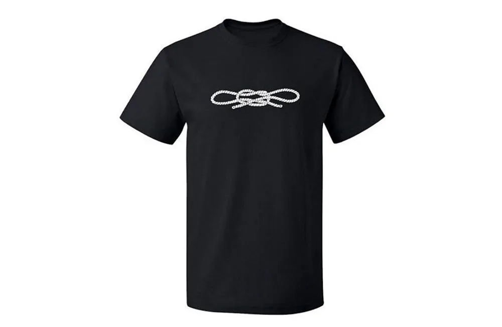

2017 Fashion casual streetwear Pablo Prisoner Handcuff Rope Knot Black Short Sleeve T-Shirt 100% Cotton Shirts