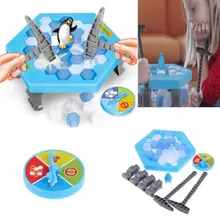 Унисекс животных Забавный вечерние Пластик Детские Пингвин ловушка дробилка для льда Дети головоломка Desktop стук игры блок игрушка для всей семьи хлопушка