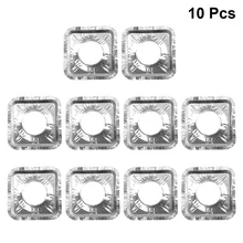 10 шт./лот, маслостойкие вкладыши для печей, одноразовые крышки для печей из алюминиевой фольги, крышки для газовой печи, чистящая прокладка для кухонной готовки