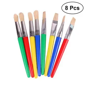 

8Pcs Set DIY Painting Brushes Childrens Paint Brushes Kids Drawing Toys Set for Beginner Painting Practice