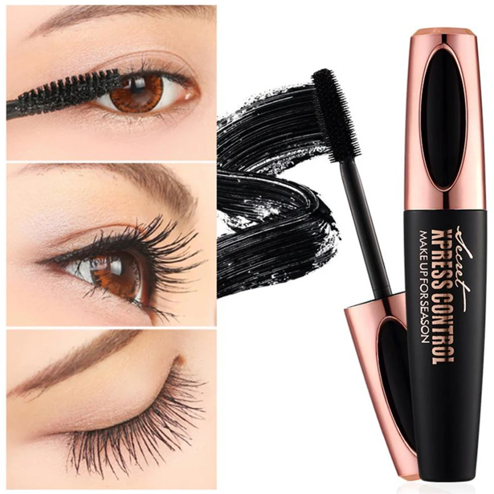 

Hot Sale 4D Silk Fiber Lash Mascara Waterproof 3D Mascara For Eyelash Extension Black Thick Lengthening Eyelashes Cosmetics