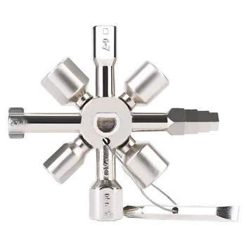 

Multifunctional 10 In 1 Electrician Plumber Utility Cross Switch Wrench Tools Key Tool For Gas Train Bleed Radiator