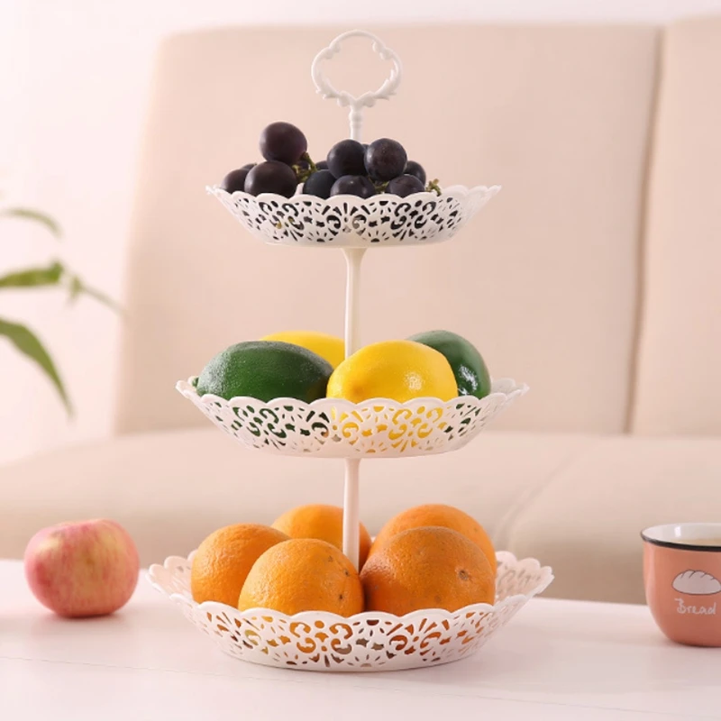 

3 Tier Cupcake Stand Wedding Cake Holder Birthday Party Dessert Display Trays Stand Fruit Plate Living Room Accessory