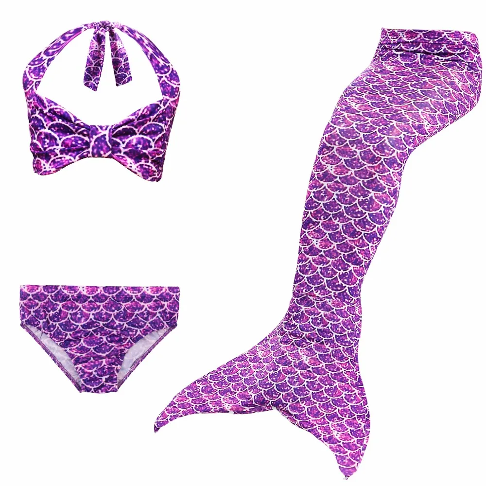 New Bikini Set Suit anime Kids Children Mermaid Tails for Swimming Mermaid tail Girls Cosplay Fancy Costume 