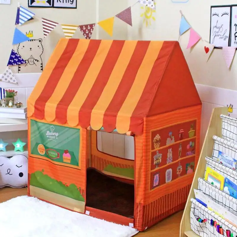 

Portable Kids Tent Toy Set Prince Pricess Folding Baby Play Children Castle House Tent Outdoor Games Tool with blanket