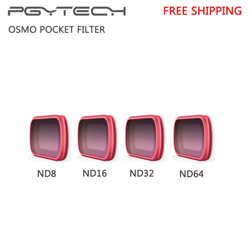 

4 Pieces PGYTECH DJI OSMO Pocket Filter ND8 ND16 ND32 ND64 Filter OSMO Pocket Camera Filter Accessories