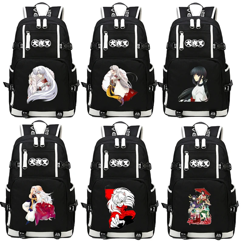 Inuyasha School Backpack for Boys Girls Laptop Bag Sports Traveling Daypack 16.512.65.5 in 