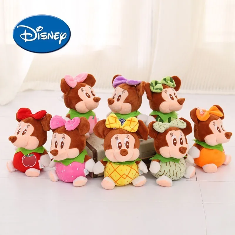 

DISNEY Fruit Mickey Minnie Stuffed And Plush Peluche Toy With Bowknot For Kids