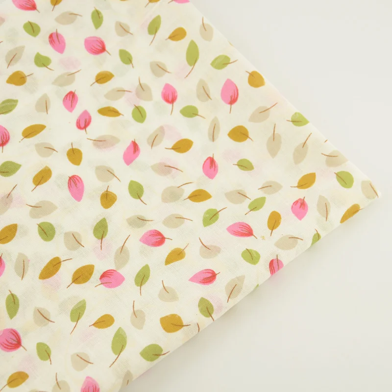 

2016 New Three Coluor Leaves Design Patchwork Tecido Decoration Sewing Fabric 100% Cotton Tela Dolls Home Textile Plain Art Work