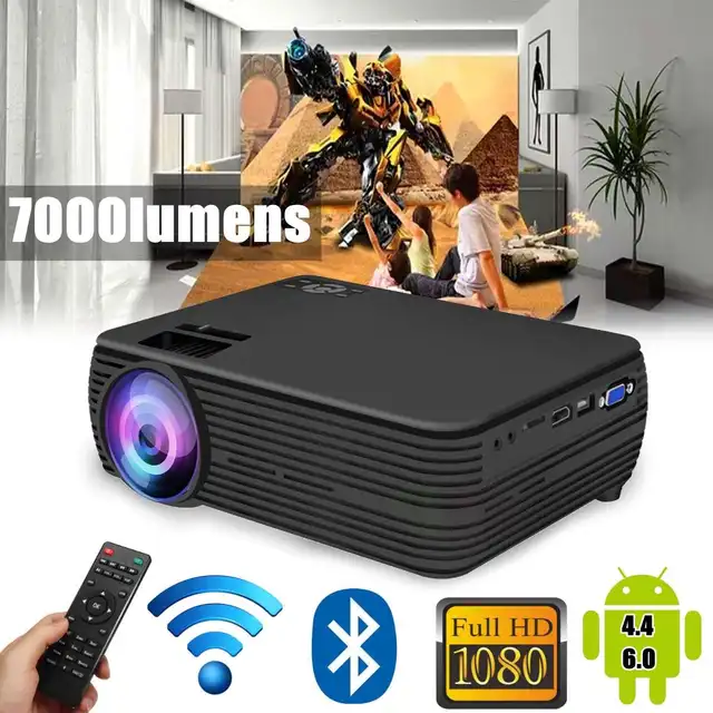 Special Price X5 LCD Projector android4.4/6.0 Home Cinema Theater Movie wifi bluetooth LED Proyector HD Projectors AV Support 1080P 7000 Lumen Special Price X5 LCD Projector android4.4/6.0 Home Cinema Theater Movie wifi bluetooth LED Proyector HD Projectors AV Support 1080P 7000 Lumen
