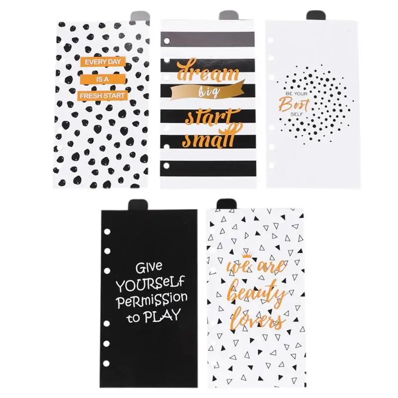 

5pcs Loose-Leaf Refills A5 A6 Notebook Diary Binder Inner Pages Inner Cores School Office Supplies Dropshipping