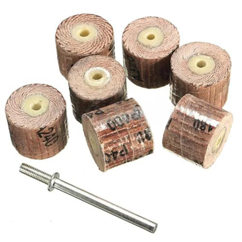 

7pc Sanding Sandpaper Wheel Flap Rotary Grinder Drill Bit 80~600 Grit