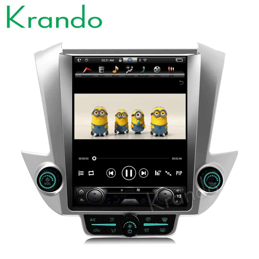 Sale Krando Android 8.1 12.1" Tesla style Vertical car GPS For GMC Yukon / Chevrolet Tahoe Suburban 2015+  navigation system radio BT 5