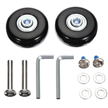 

Mayitr 2 Sets Luggage Suitcase Replacement Kit OD 45mm Wheels Roller Hardware Furniture Casters