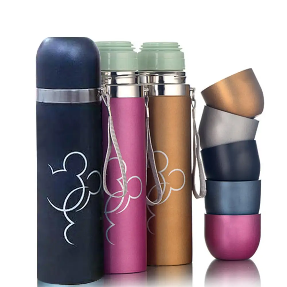 

500ML Thermos Mug Custom Stainless Steel Vacuum Bullet Cartoon Student Water Cup