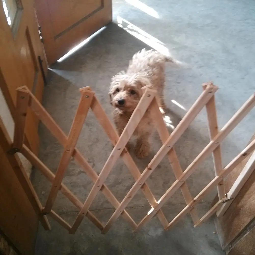 Multi-purpose Pet Isolation Door Wooden Fence Retractable Fence Dog Sliding Door Suitable For Door Wall Stairs Bedroom