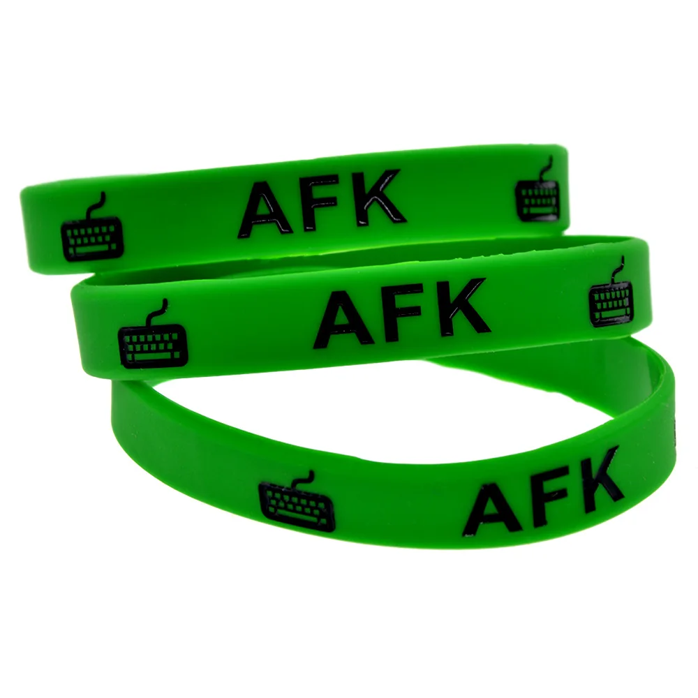 1 шт. AFK с клавиатурой силиконовый браслет зеленый для геймеров|Браслеты шармами| |