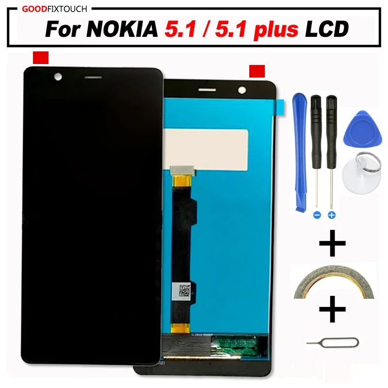 ЖК-дисплей для Nokia 5 1 с сенсорным экраном дигитайзер plus инструментами экран в