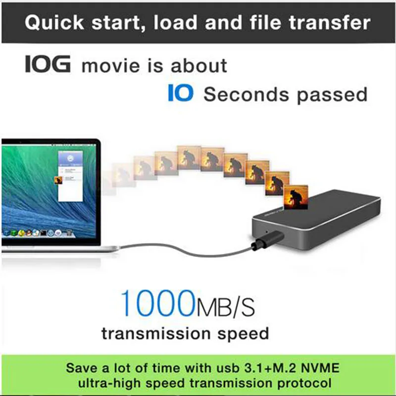  Carcasa de disco duro de tipo C Usb 31 Nvme Hdd Sata m2 Pcie Ngff M Key Ssd caja de Metal tipo C
