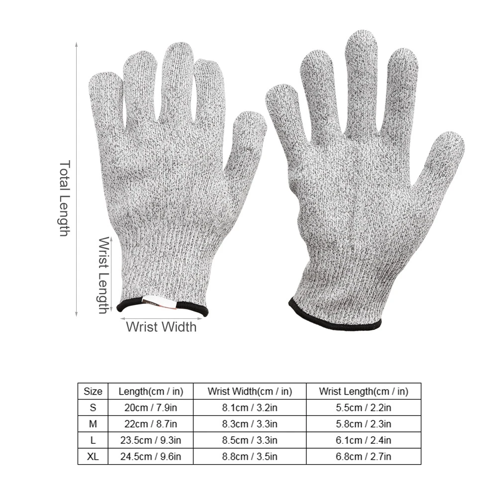 Защитные перчатки, 1 пара, пищевой класс, защита от порезания, рабочие защитные перчатки, износостойкие рабочие перчатки, распродажа