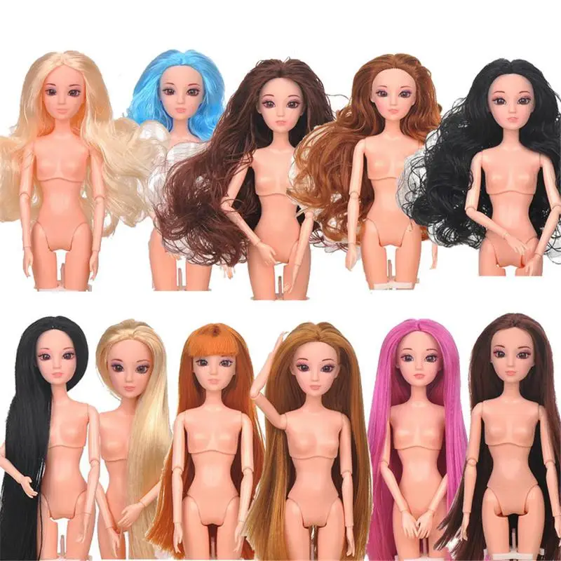 1/6 BJD вьющиеся волосы прямые голая кукла с шариковой головкой для совместных