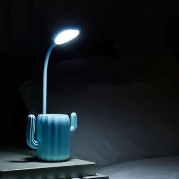 

Touch Switch LED Desk Lamp 2018 Modern Brush Pot Base Reading Light 3 Level Dimming Battery 1200mA Rechargeable USB Table Lamps