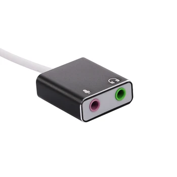 

USB C Type C Type-C External Sound Card Hi-Fi Magic Voice 7.1 CH Audio Card Adapter USB-C to Jack 3.5mm Earphone Microphone