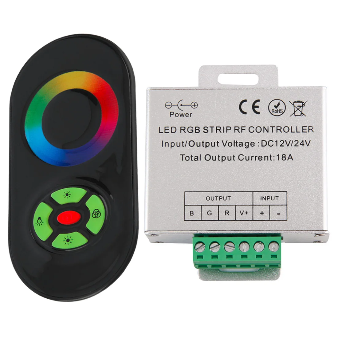 

Wireless Remote Controller RF Touch Panel For RGB LED Strip Light LED Modules 5 Keys DC 12V/24V