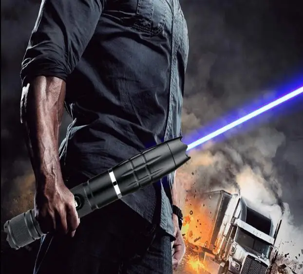 

High Power 800000m 450nm5in1 Strong power military blue laser pointer burning match candle lit cigarette wicked lazer torch