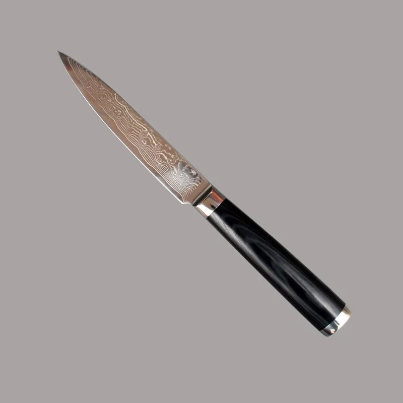 A Japanese damascus steel utility knife high-quality paring sharp kitchen knives 5 inch VG10 A Japanese damascus steel utility knife high-quality paring sharp kitchen knives 5 inch VG10