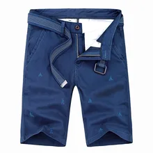 Htlb летние брендовые Новые мужские модные с вышивкой с поясом Карго короткие мужские свободные подходят хлопок Премиум промышленные Карго короткие мужские