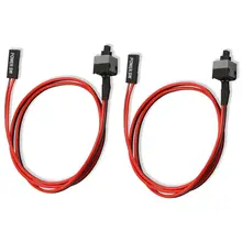 2 шт 2 Pin SW PC кабель питания вкл/выкл кнопка ATX компьютерный переключатель провода 45 см