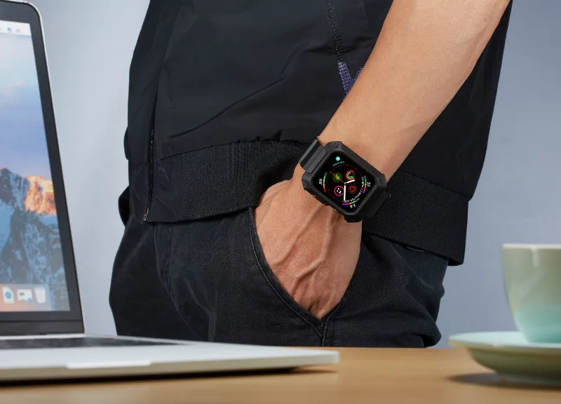 Прочный защитный чехол с резиновой силиконовой лентой для apple watch sereis 3 2 1 38 мм 42 мм ремешок для iwatch 3 2 1