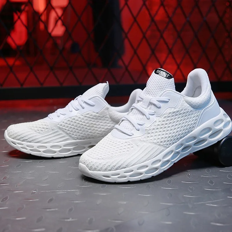 

2019 New Lightweight Big size Casual Shoes Men Breathable Mesh Brand lace-up male Sneakers adult Fashion Trend Zapatos de hombre