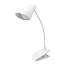 LED Clip on Light, Battery Operated Reading Lamp, USB Rechargeable Book Light, Dimmable Touch-Bedside Lamp, Portable Desk arilux al tl02 flexible 6w led table lamp usb rechargeable touch dimmable reading led desk lamp clip on clamp light