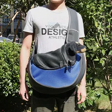 Pet сумка для переноски собак на открытом воздухе Дорожная сумка сетка Оксфорд Одиночная сумка через плечо перевязь сетка Удобная дорожная сумка на плечо