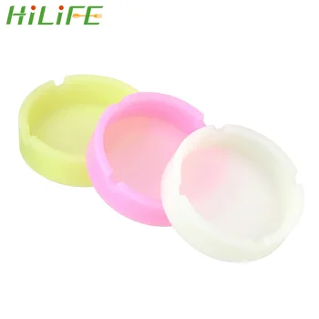 

HILIFE Silicone Gel Ashtray Round Design Portable Anti-scalding Luminous Eco-Friendly Creative Ashtrays Cigarette Case
