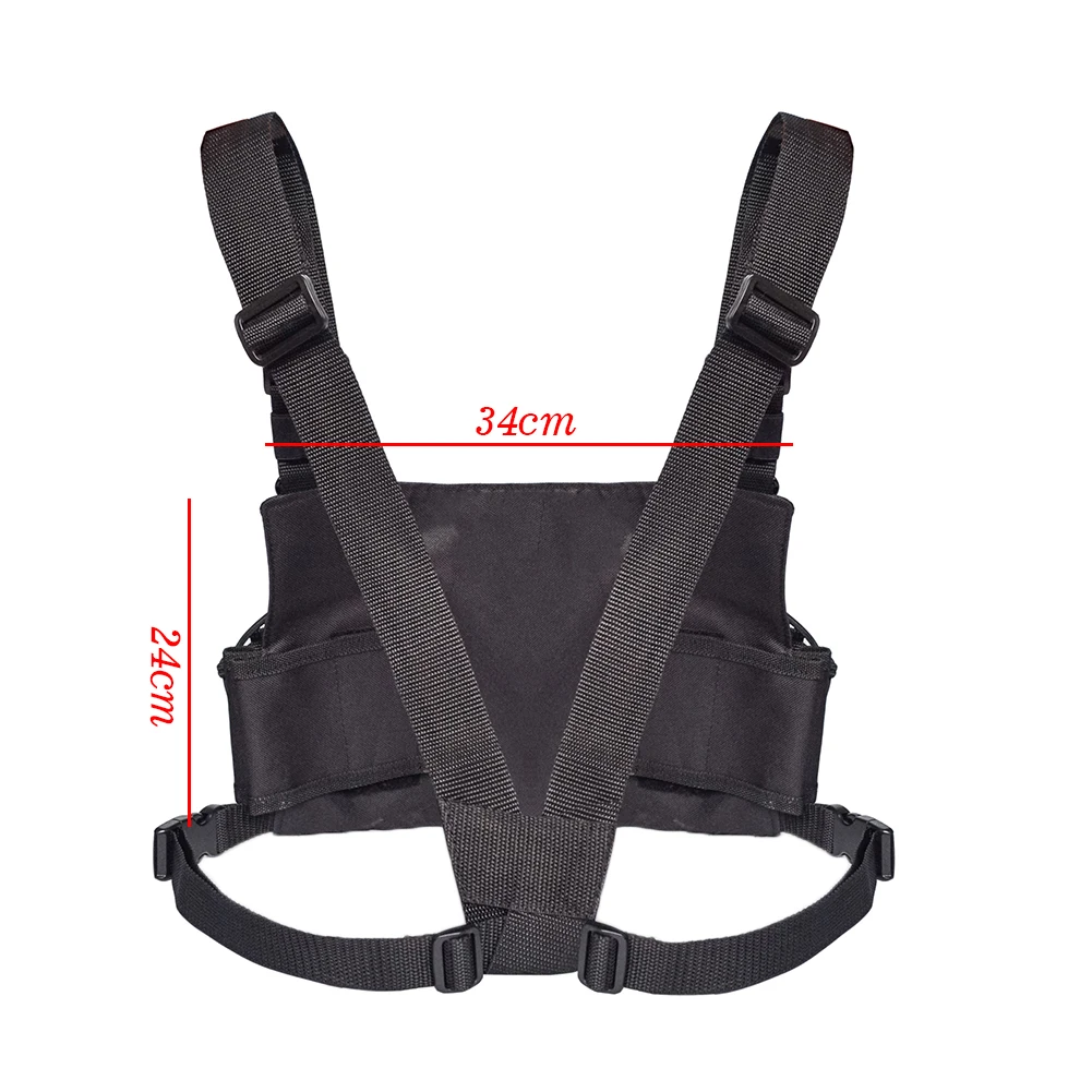Nylon Hip Hop Glitter Vest Streetwear Functional Tactical Harness Rig Chest Bag