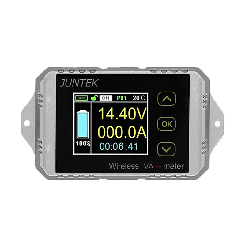

New Juntek Vat1300 100V 300A Wireless Voltage And Current Meter Car Battery Monitoring 12V 24V 48V Battery Coulomb Counter Va