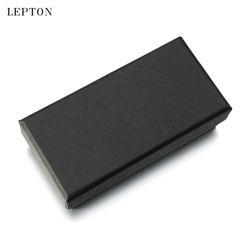 Lepton Black Paper Tie Clips Boxes 15 PCS/Lots High Quality Black matte paper Jewelry Boxes Cuff links Carrying Case wholesale