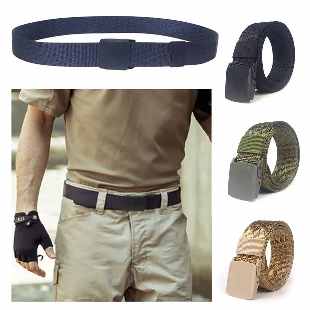 Cintur/ón t/áctico militar para hombre de 120 cm a 180 cm VRLEGEND cintur/ón ajustable t/áctico con hebilla para deportes y caza al aire libre