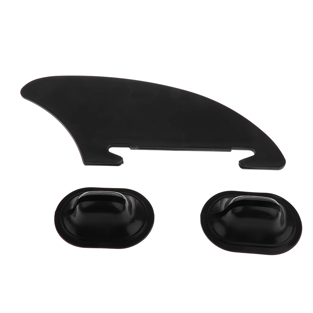 

Black PVC Kayak Skeg Tracking Fin Mounting Points for Inflatable Boat Kayak Accessories